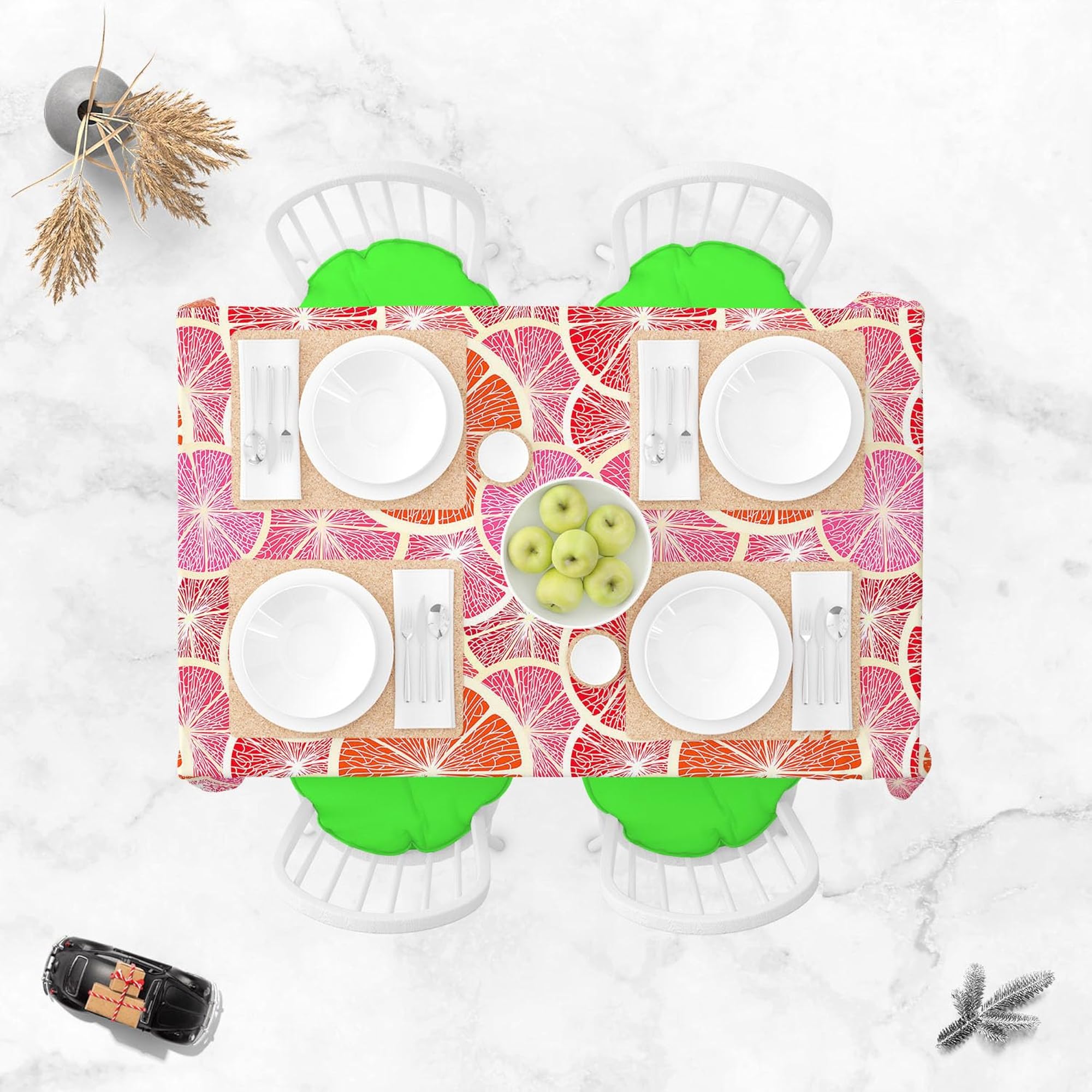 Grapefruit Velvet Table Cloth Cover for Dining Table